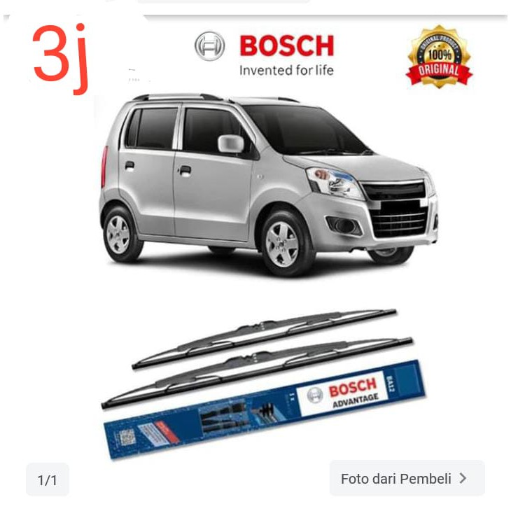 Bosch Cặp Cần Gạt Nước Kính Chắn Gió Xe Hơi Suzuki Karimun Wagon R Advantage 20 & 18