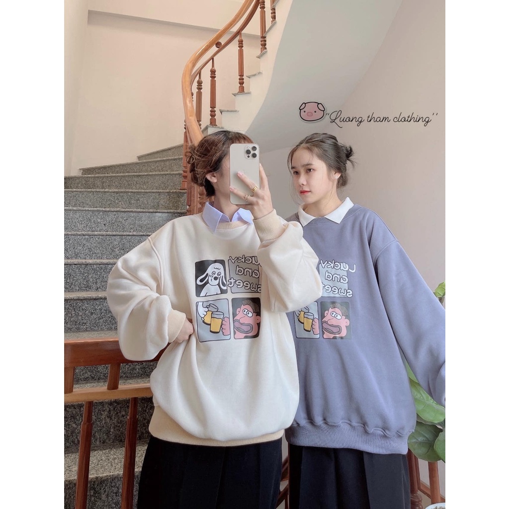 Áo Sweater Nỉ Lucky Ulzang Samsam4896