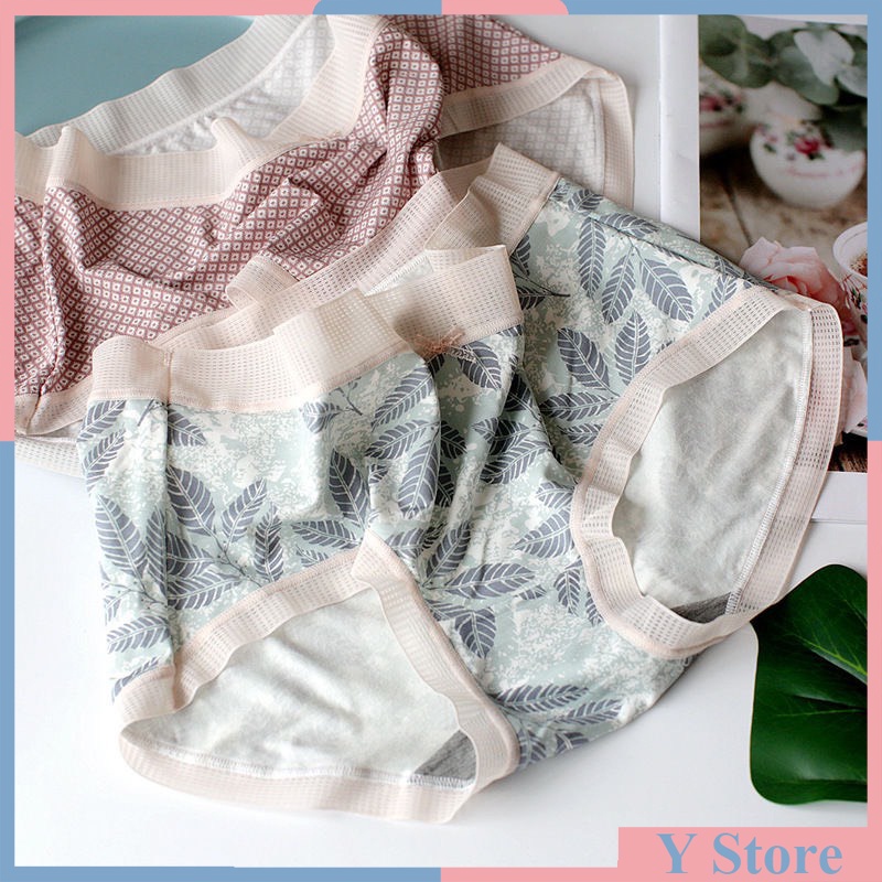 Quần lót cotton poly nhật cạp lưới cao cấp nhiều họa tiết 9058