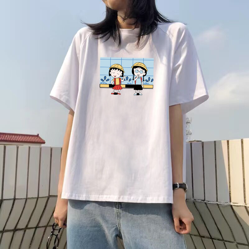 Áo thun HIIXIIVI nữ tay ngắn 100% cotton phong cách Hàn Quốc thời trang 2021