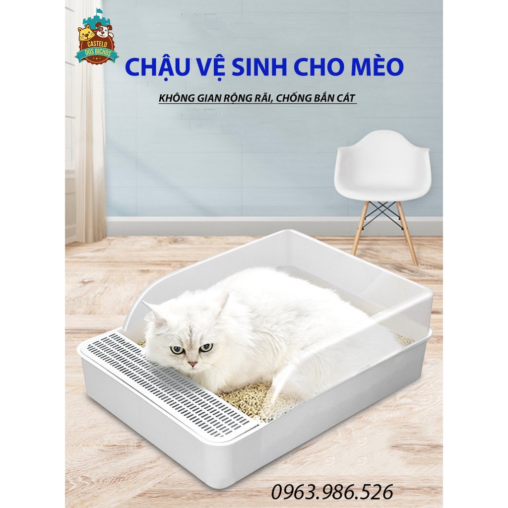 CHẬU VỆ SINH CHO CHÓ MÈO CAO CẤP CHÍNH HÃNG - SẢN PHẨM ƯA CHUỘNG CHO MÈO