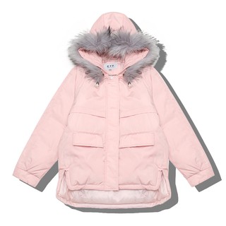 Áo phao nữ chính hãng CYF dáng Ulzzang giá Sale rẻ cực đỉnh rất dày ấm áp mũ lông tháo rời