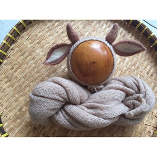 Combo nón và khăn quấn newborn