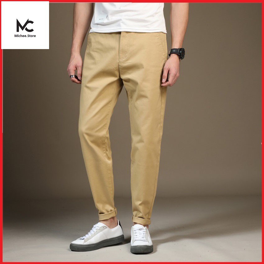 Quần kaki nam MC chất liệu trẻ trung, quần thô nam dáng boby không nhăn | BigBuy360 - bigbuy360.vn