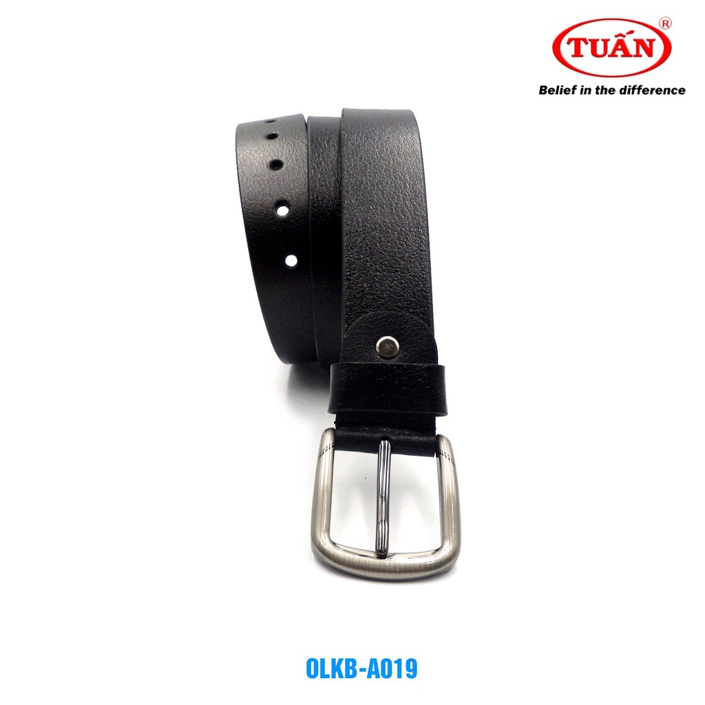 Thắt lưng nam Tuấn dây da bò tự nhiên khóa gài hợp kim cao cấp OLKB-019