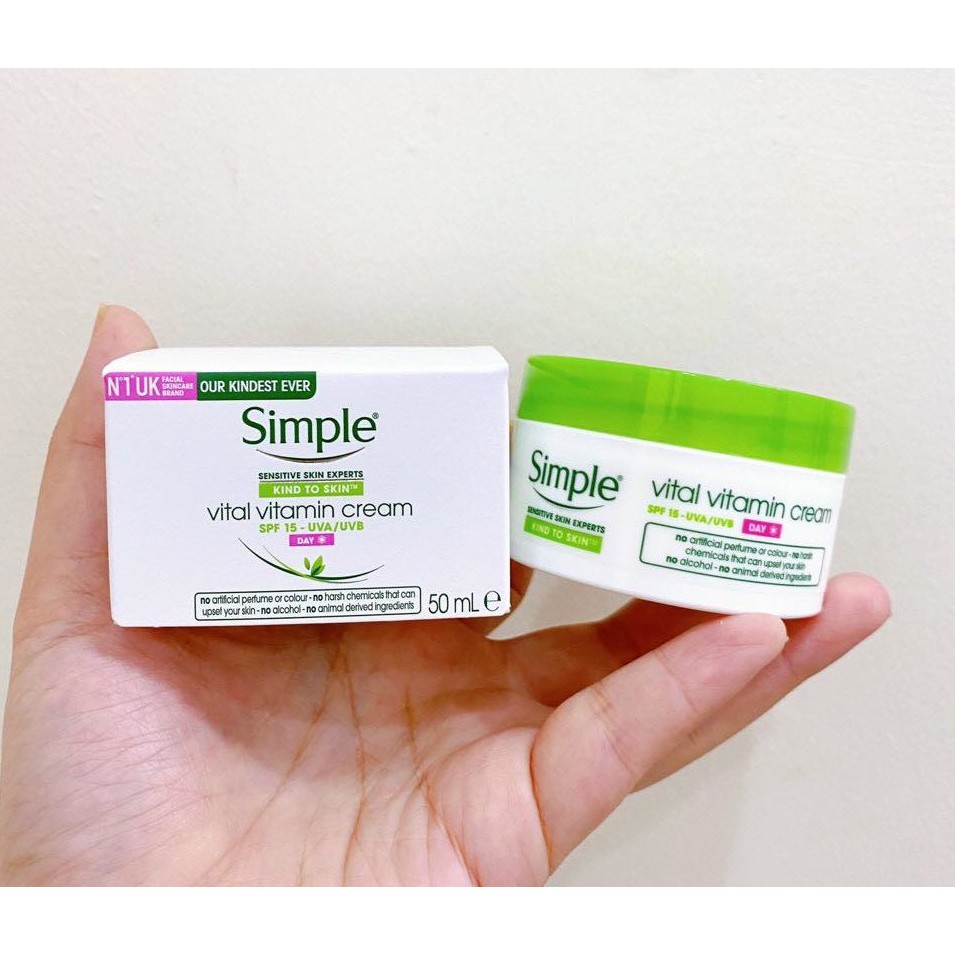 🌺  Mypham31  🌺  Kem Dưỡng Da simple Ban Đêm ban ngày Kind To Skin Vital Vitamin Day Night Cream MLN31  🌺
