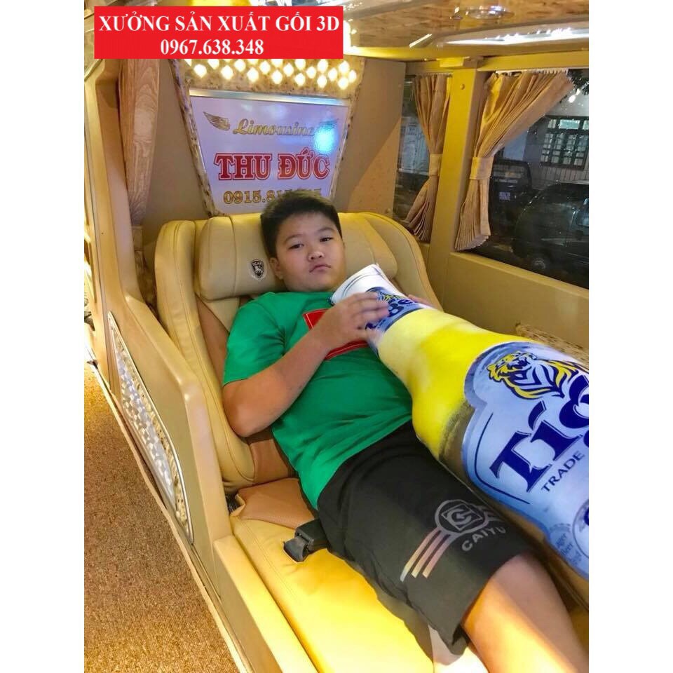 Gối ôm 3D chai bia _gấu Bông _MOMOMART _SIHOO.VN