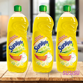 Nước rửa chén SUNLIGHT khử mùi tanh 730ml Chanh Trà xanh Lô hội