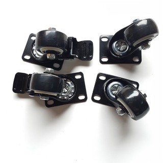 Bộ 4 bánh xe đẩy hàng xoay 360 độ, có khóa chống xoay chống trượt loại 4cm