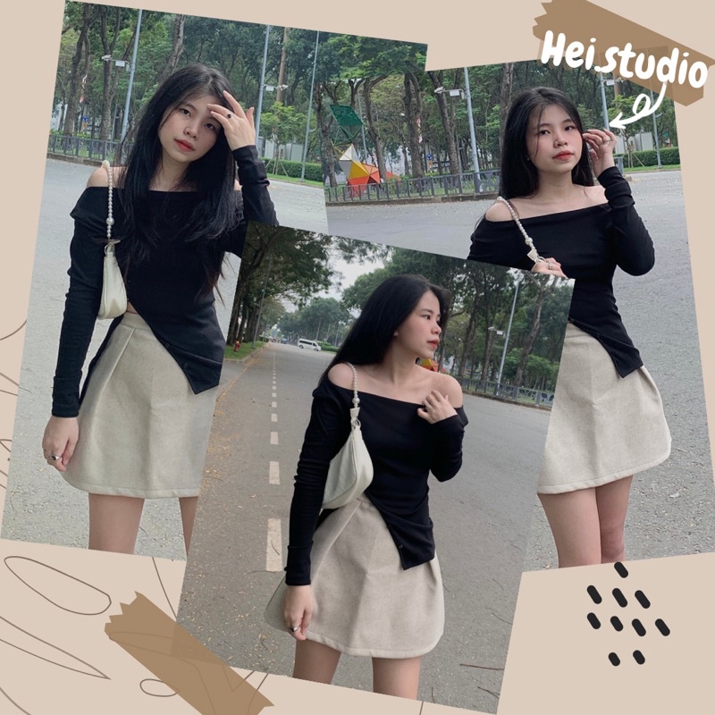 Chân váy dạ xoè chữ A