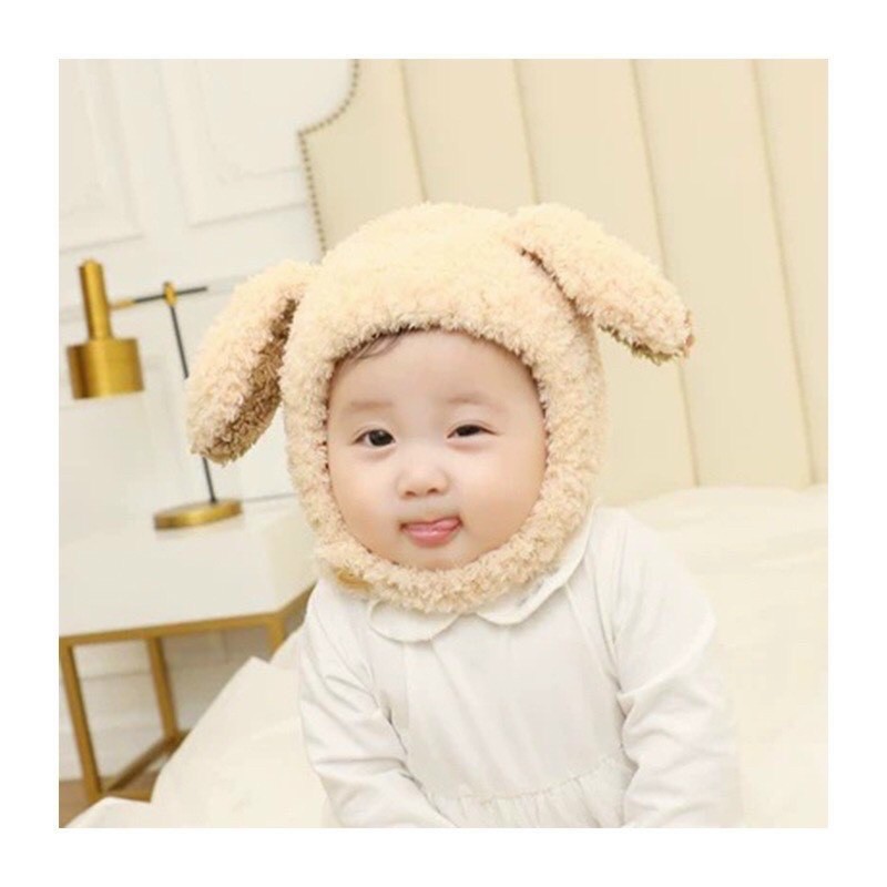 [Cừu] Mũ tai thỏ lông cừu cho bé từ 1-4 tuổi mã 38044