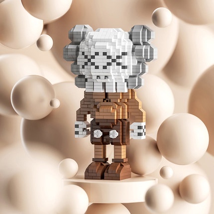 Đồ chơi lắp ráp mô phỏng nhân vật hoạt hình Sesame Street cho trẻ nhỏ