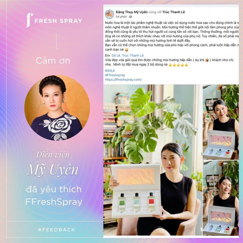 Nước Hoa Công Nghệ Mới F Fresh Spray, Tích Hợp Tính Năng Lưu Hương Trên Quần Áo - 100ml [ Auth ]