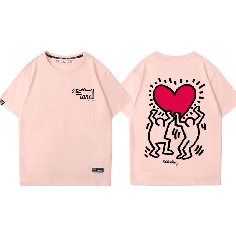 Keith Áo Thun cotton Ngắn Tay Form Rộng Thời Trang Mùa Hè Cho Cặp Đôi