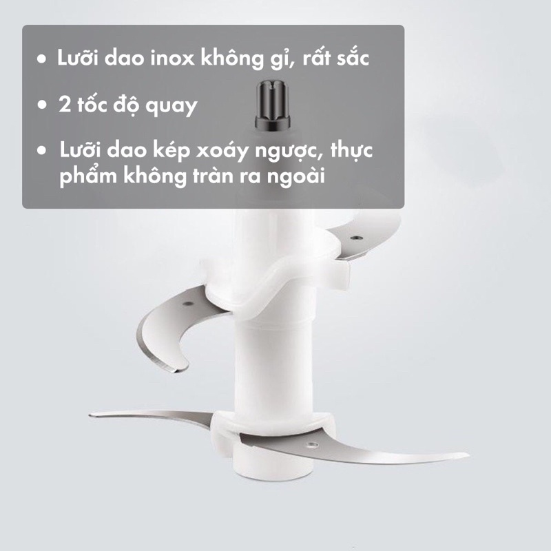 [Hàng chính hãng ] Máy Xay Thịt - Rau Củ Quả 300W, Máy xay đa năng cao cấp (Cối thủy tinh an toàn cho sức khỏe)