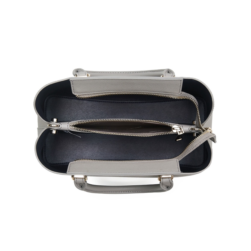 Túi nữ màu xám pierre cardin da bò cao cấp