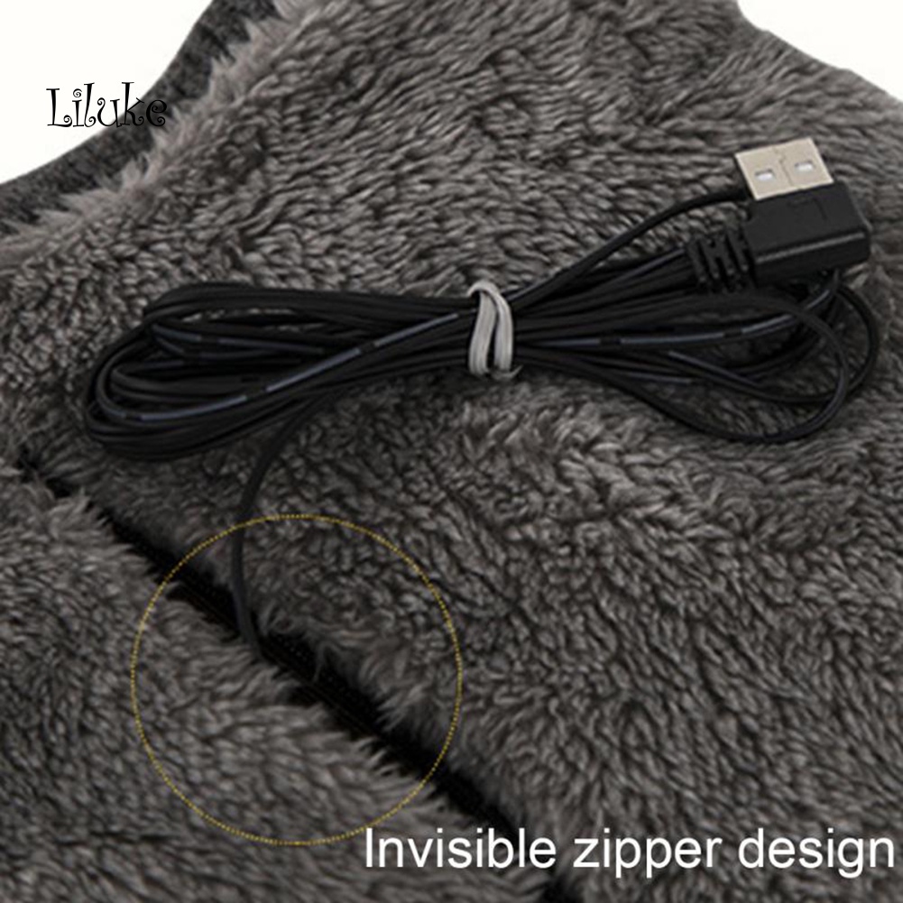 Khăn Choàng Cổ Sưởi Ấm Mềm Mại Sạc USB Tiện Dụng