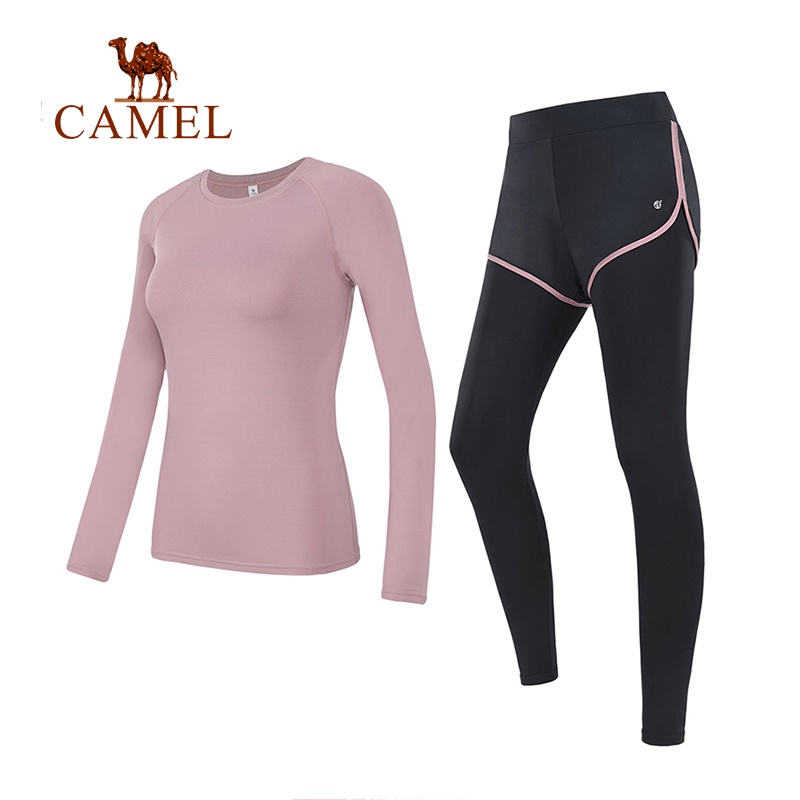 Bộ đồ tập yoga Camel Y1W140617 chất liệu vải nhung giả dày hai lớp thời trang cho nữ