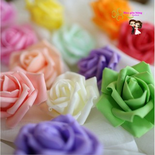 Hoa hồng xốp đủ màu trang trí nhà cửa , tiệc cưới , bàn Gallery size 5 cm