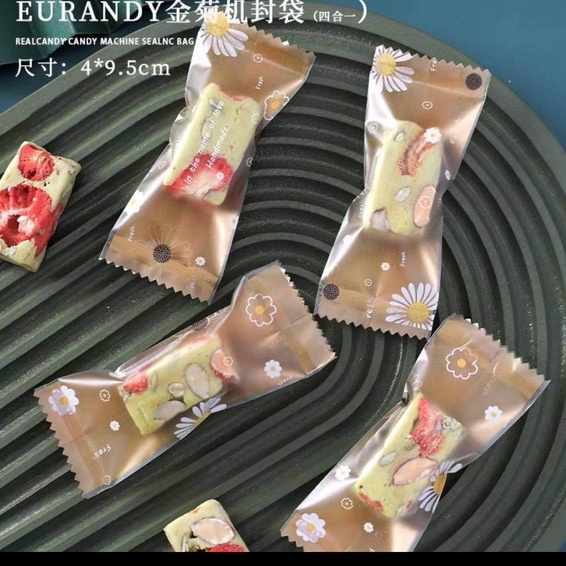 TÚI KẸO NOUGAT HOA CÚC NÂU - SET 100C