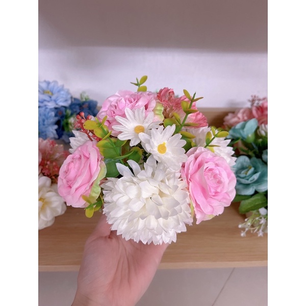 Cốc hoa để bàn, hoa decor trang trí mini (nhiều mẫu)