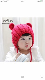 Mũ len gấu kicakid (ảnh thật)