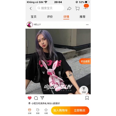 Áo phông nelly heybig sale (có sẵn) 19 thỏ hồng chữ nhật