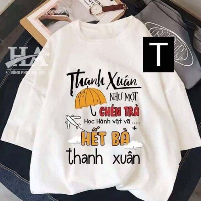 [Mã WARN69 giảm 15k đơn 150k] Áo thanh xuân như một chén trà TTH466