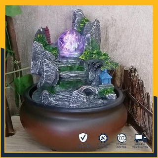 [Freeship] Phong thủy tài lộc đài phun nước TIỂU CẢNH NON BỘ, Thác nước phong thuỷ cao cấp