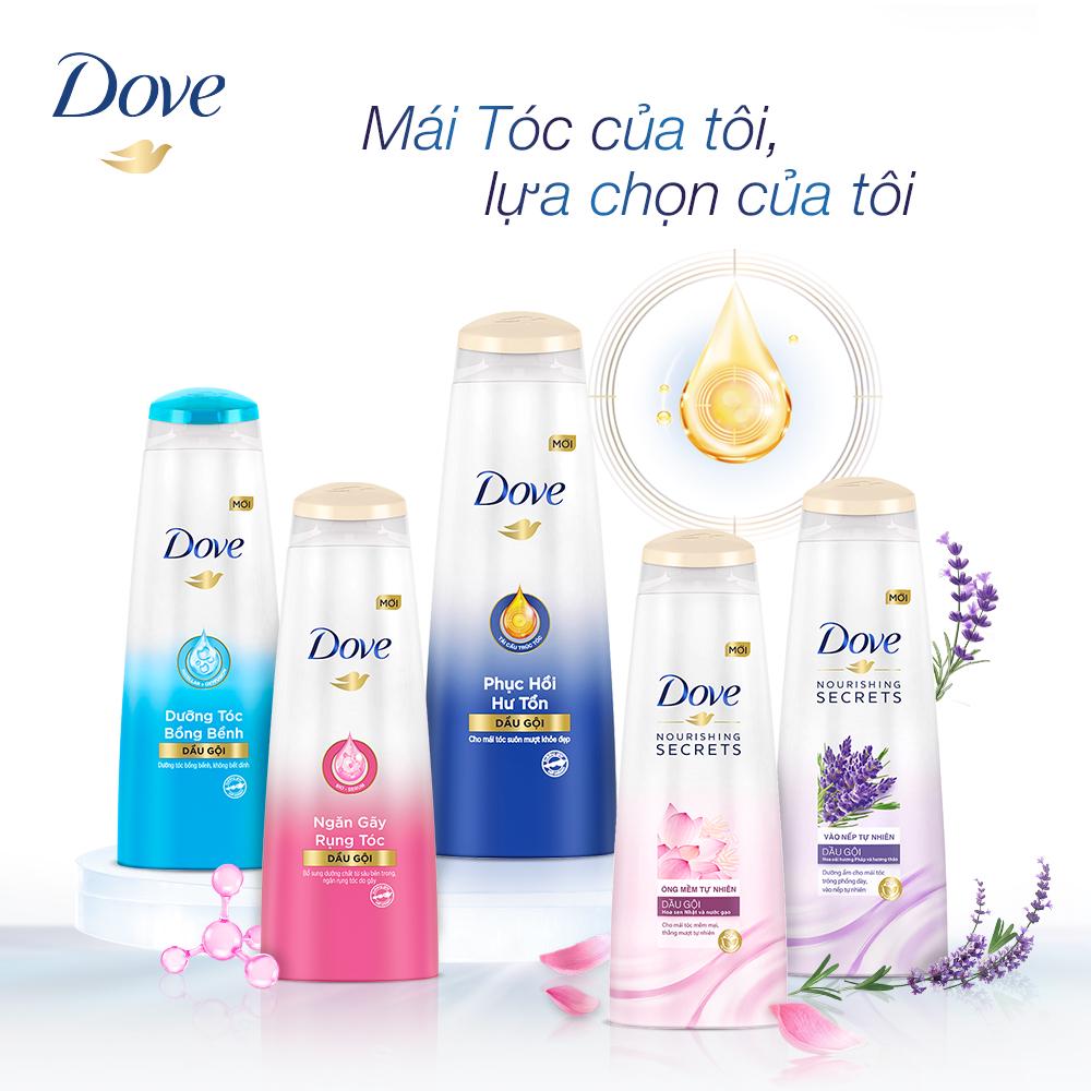 Dầu Gội Dove Ngăn Gãy Rụng Tóc Tinh Chất Dưỡng Tóc Bioserum Cho Tóc Chắc Khỏe X5 640G