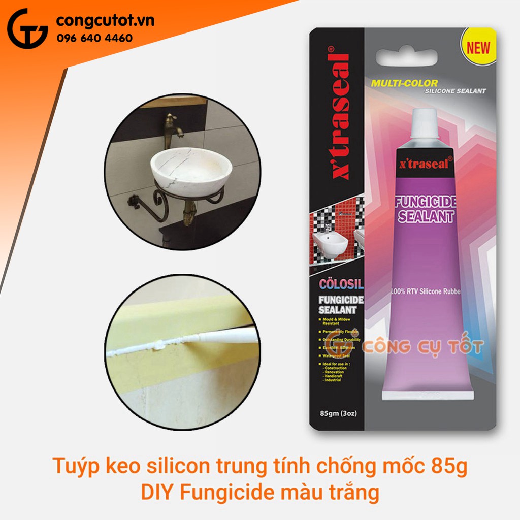 Tuýp keo silicon trung tính chống mốc 85g Xtraseal DIY Fungicide