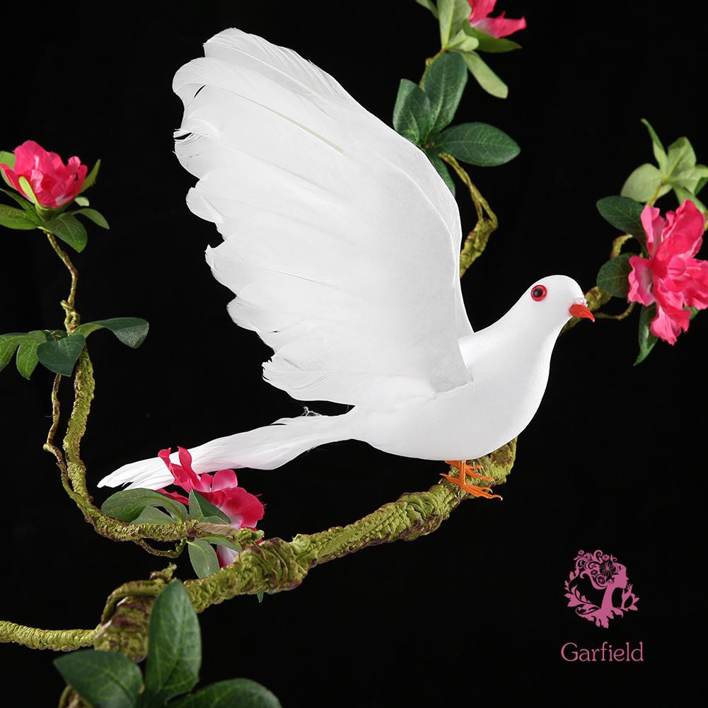 Delicate Simulation Foam White Pigeon Fake Artificial Imitation Bird Wedding Decor Home Garden Decoration