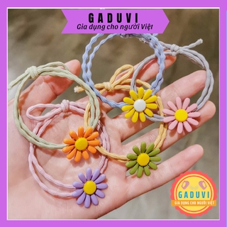 - dây buộc tóc, dây thun buộc tóc hoa cúc dễ thương