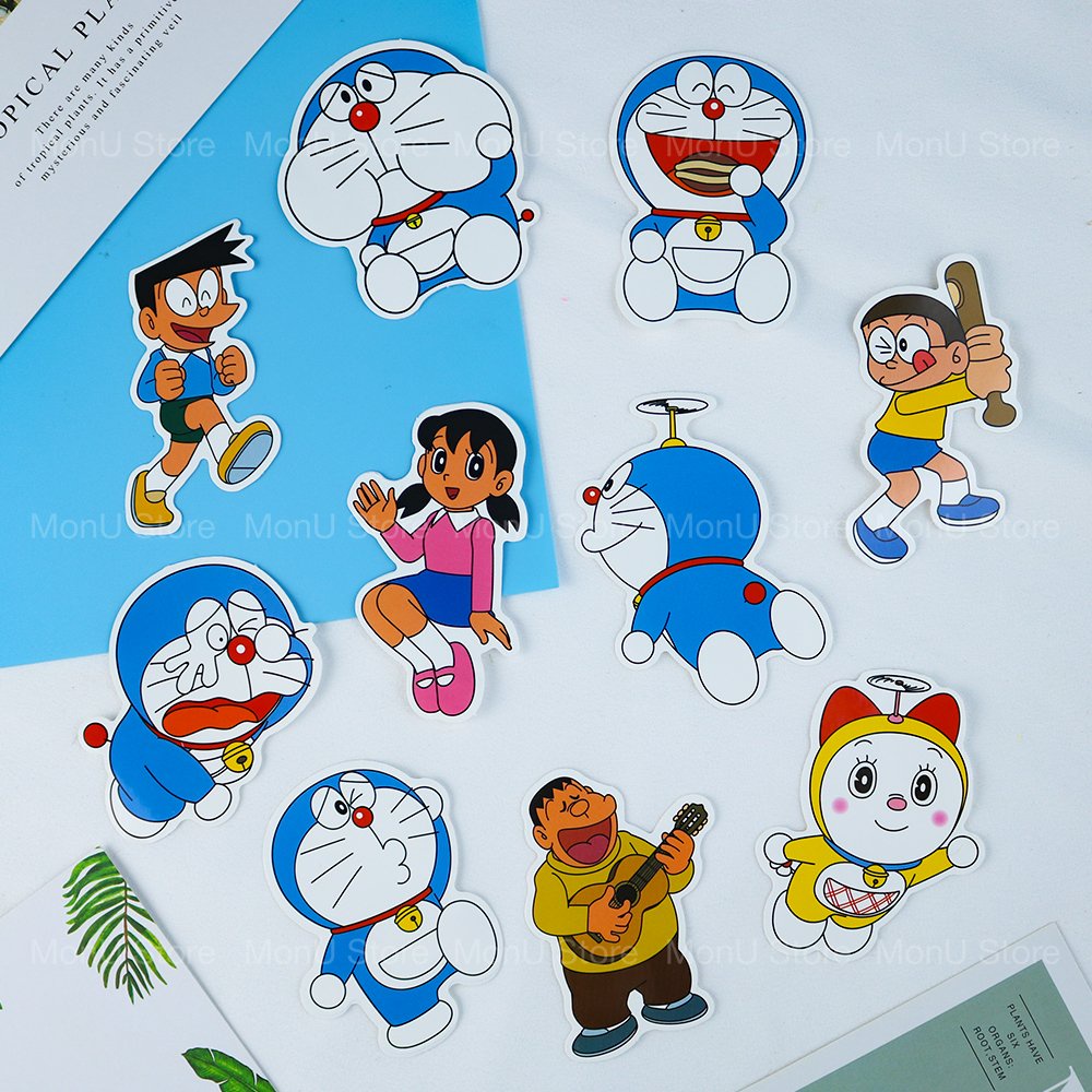 MỘT hình dán sticker chống nước hoạt hình DORAEMON dễ thương cute (kích thước 4 - 6cm) MON0190