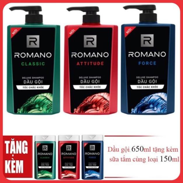 Romano - Dầu gội Hương nước hoa 650 gr + Tặng sữa tắm 150 g