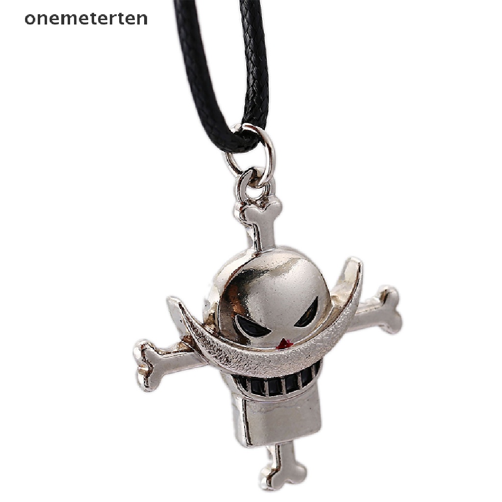Vòng cổ kim loại mặt hình đầu lâu hải tặc Luffy Ace hoạt hình One Piece