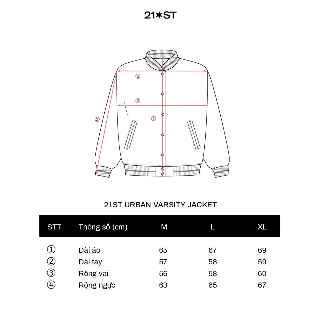 Áo khoác varsity 21ST URBAN Cosmos Calling Varsity Jacket