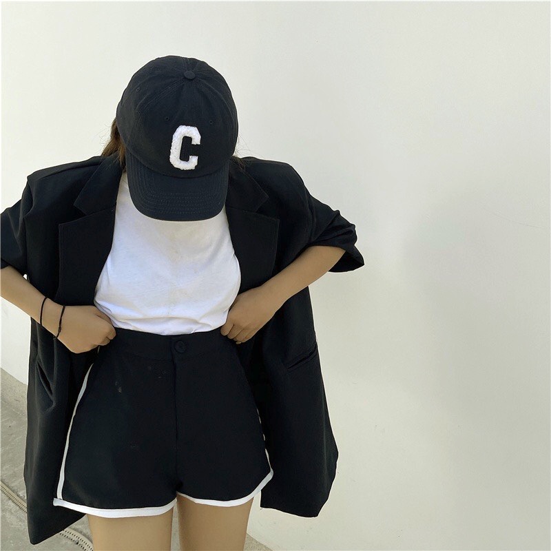 Mũ nón lưỡi trai thêu chữ C unisex nam nữ Hàn Quốc đẹp rẻ - Nón kết
