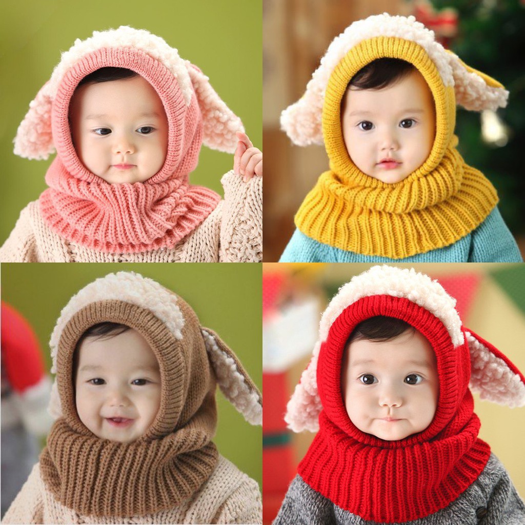 nón len liền khăn cổ tai lông cừu