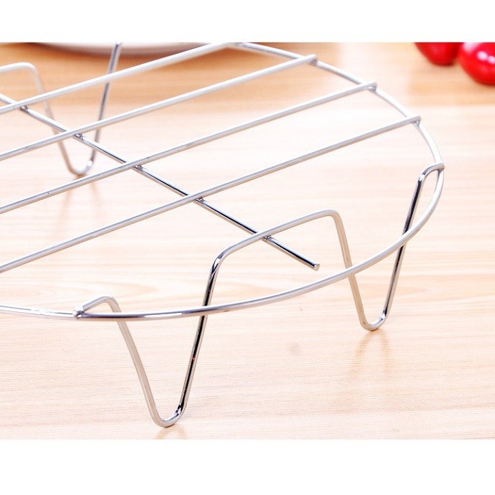 Khay / Xửng / Vỉ HẤP INOX KIỂU 2 Đa Năng 4 Chân Hấp Bánh, Bánh Bao, Đồ Ăn - Dụng Cụ Nhà Bếp vrg1331