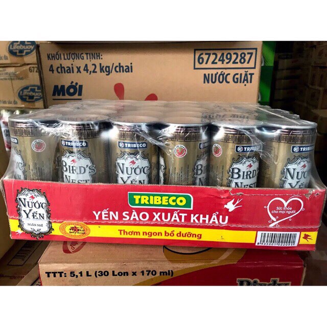 Thùng 30 lon Nước Yến Ngân Nhĩ Tribeco 240ml