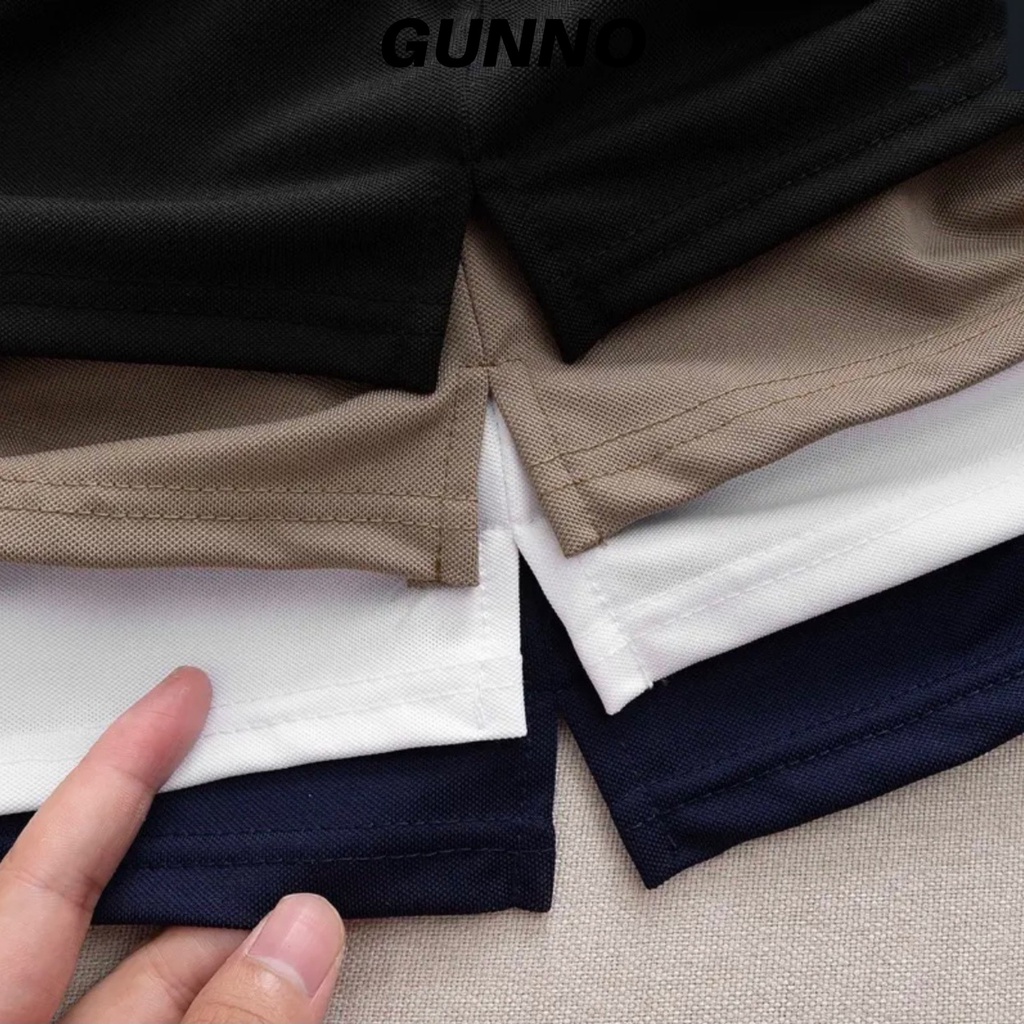 Áo PoLo Nam GUNNO vải CVC cá sấu chuẩn form, sang trọng, hiện đại