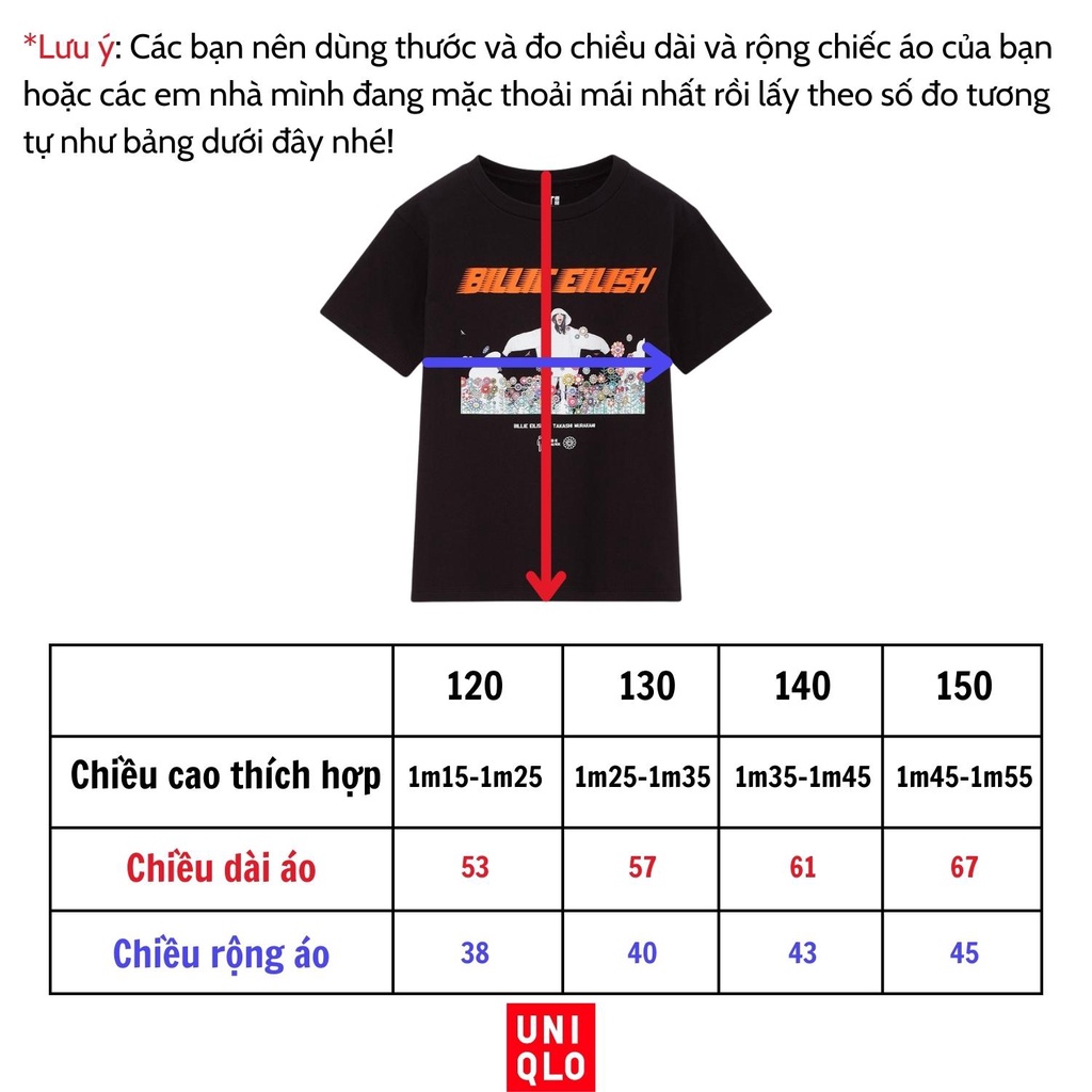 Áo phông UNIQLO KIDS Trẻ em UT Billie Eilish ❤️