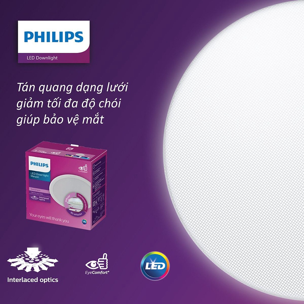 Bộ đèn LED Downlight Meson G3 PHILIPS 220V-240V - Ánh sáng đồng đều, giá cạnh tranh - Hàng Chính Hãng