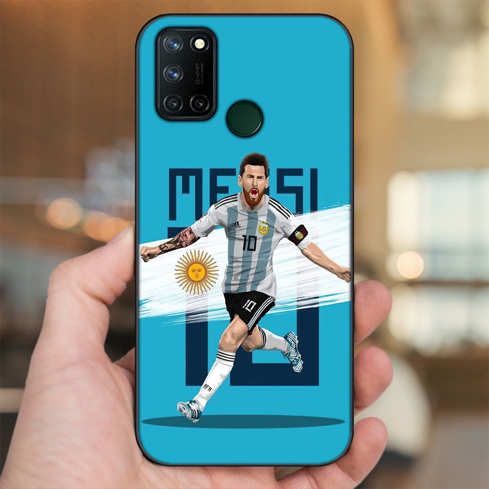 Ốp lưng Realme C17, 7i viền đen in hình Lionel Messi Barcelona PSG