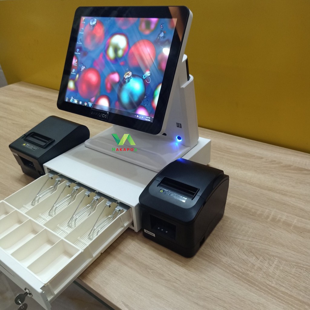 Trọn bộ máy bán hàng cảm ứng. Máy Pos chính hãng NAKAPOS 8989 | BigBuy360 - bigbuy360.vn