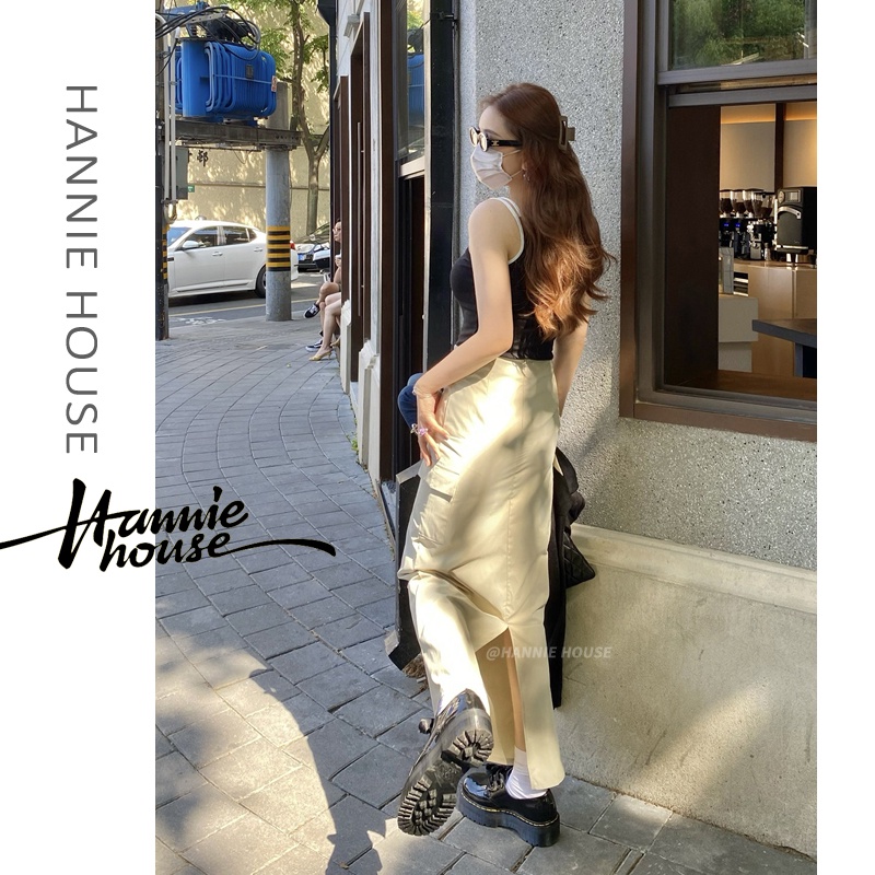 Chân Váy Maxi Lưng Thấp Đan Dây Màu Trơn Thời Trang Cho Nữ