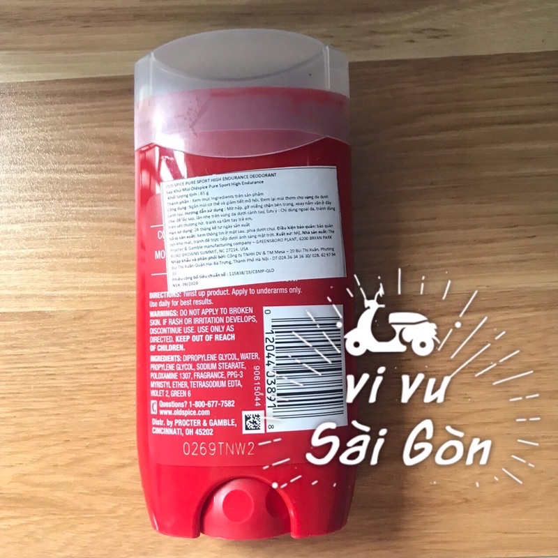 SAP Khử Mùi Lăn Nách Old Spice Pure Sport 85g USA