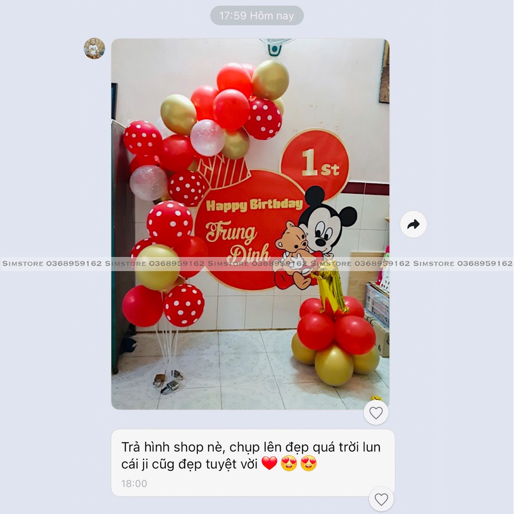 Backdrop trang trí sinh nhật bé trai bé gái phông bạt vải Silk, Hiflex in trực tiếp theo tên bé