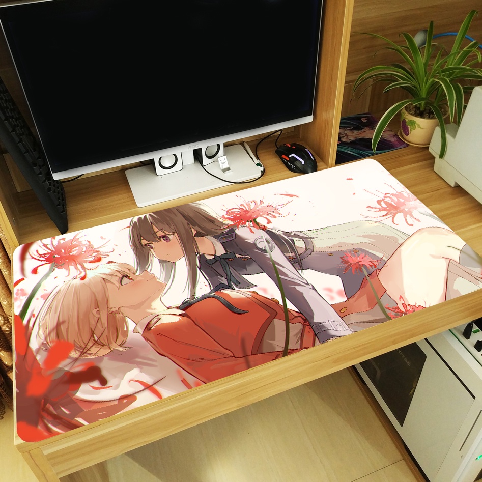 Tấm Lót Chuột Chống Trượt In Hình Anime Lycoris Recoil Nishikigi Chisato Inoue Takina